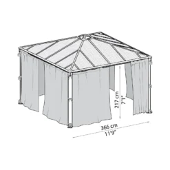 Palram Canopia Palermo 3600 Netting Set 15 Palram Canopia Palermo 3600 Netting Set -NON Outdoor Shop 12811082 1994833195209121