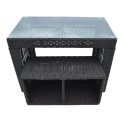 Canadian Spa Rattan Square Straight Spa Bar & Stool