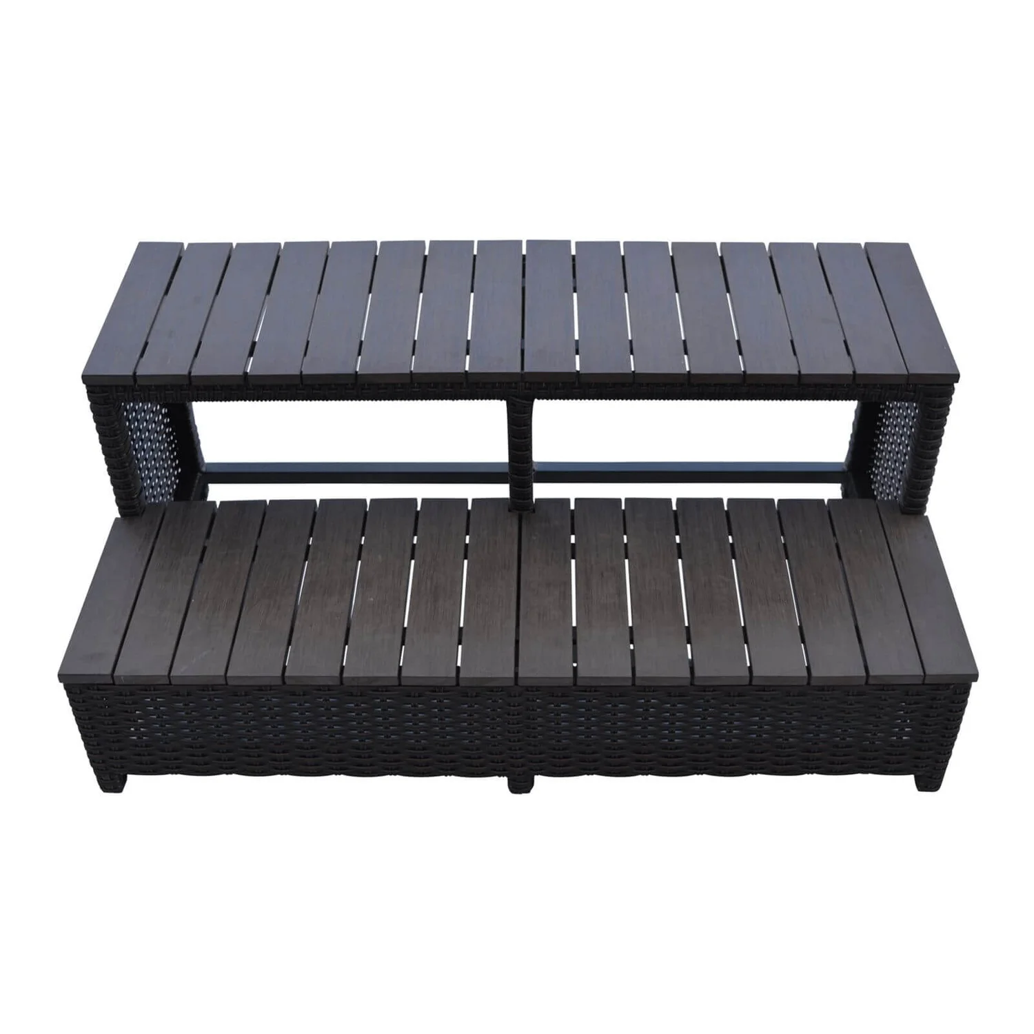 Canadian Spa Rattan Square Spa Step For 90in Hot Tub 3 Canadian Spa Rattan Square Spa Step For 90in Hot Tub