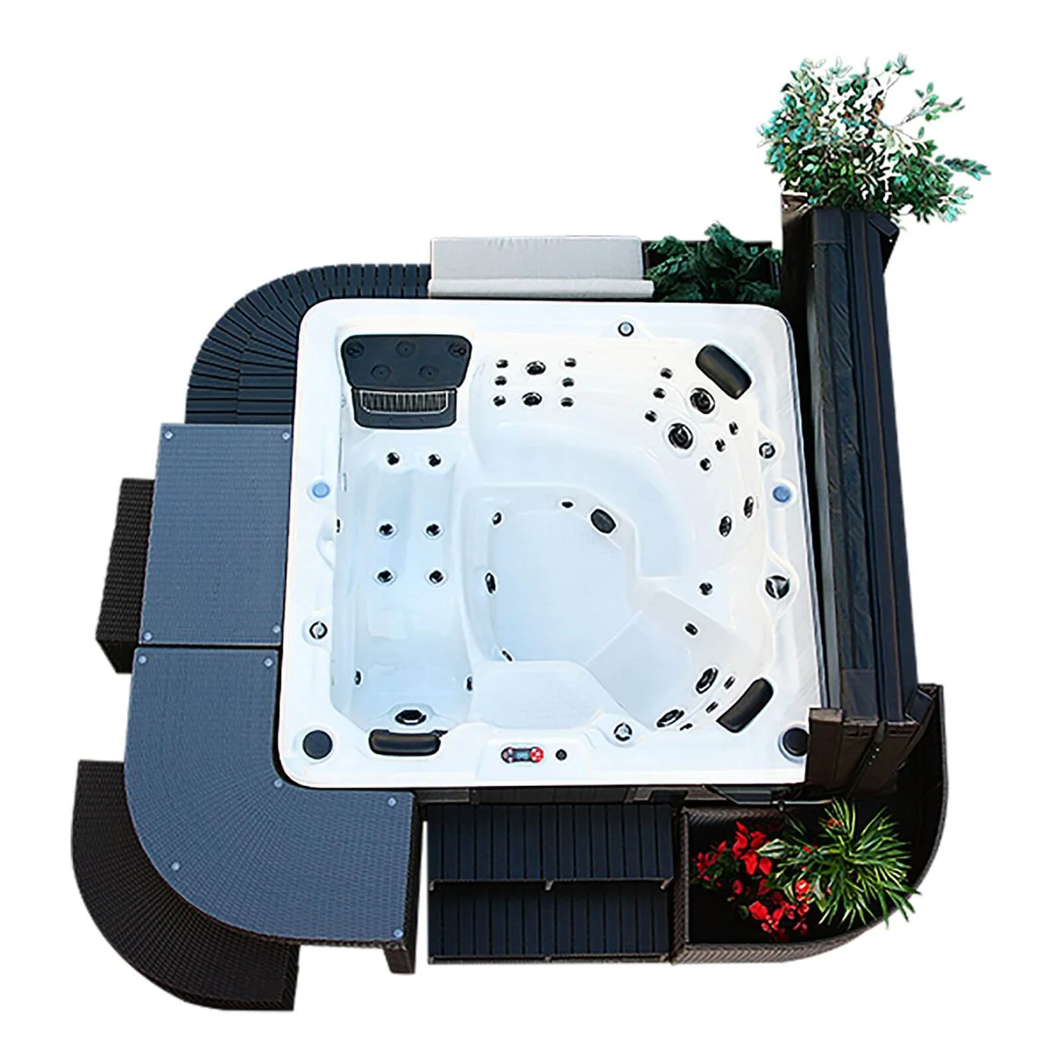 Canadian Spa Rattan Square Spa Step For 90in Hot Tub 8 Canadian Spa Rattan Square Spa Step For 90in Hot Tub - Image 6