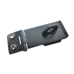 None Safety Hasp & Staple - Black - 76mm