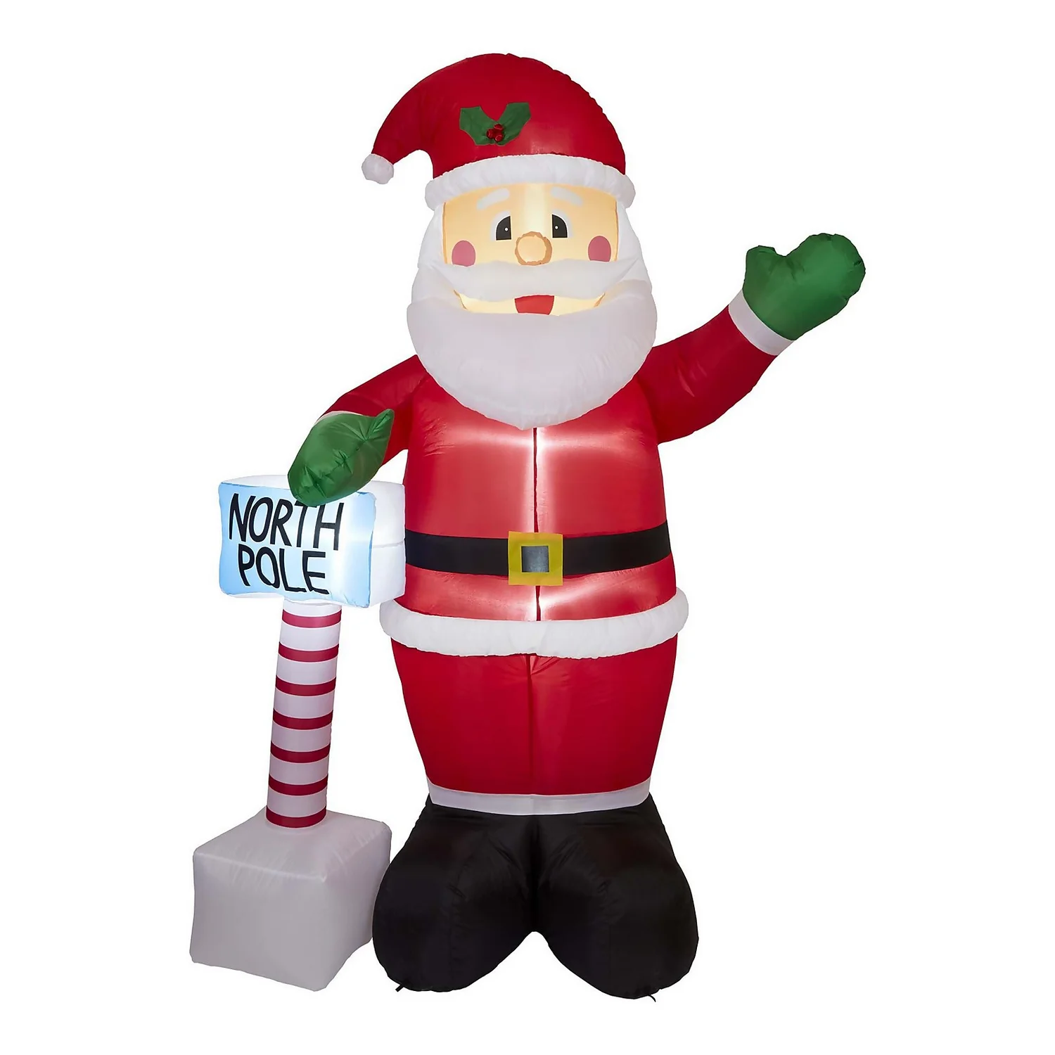 8ft Santa With North Pole Sign Christmas Inflatable 4 8ft Santa With North Pole Sign Christmas Inflatable - Image 2