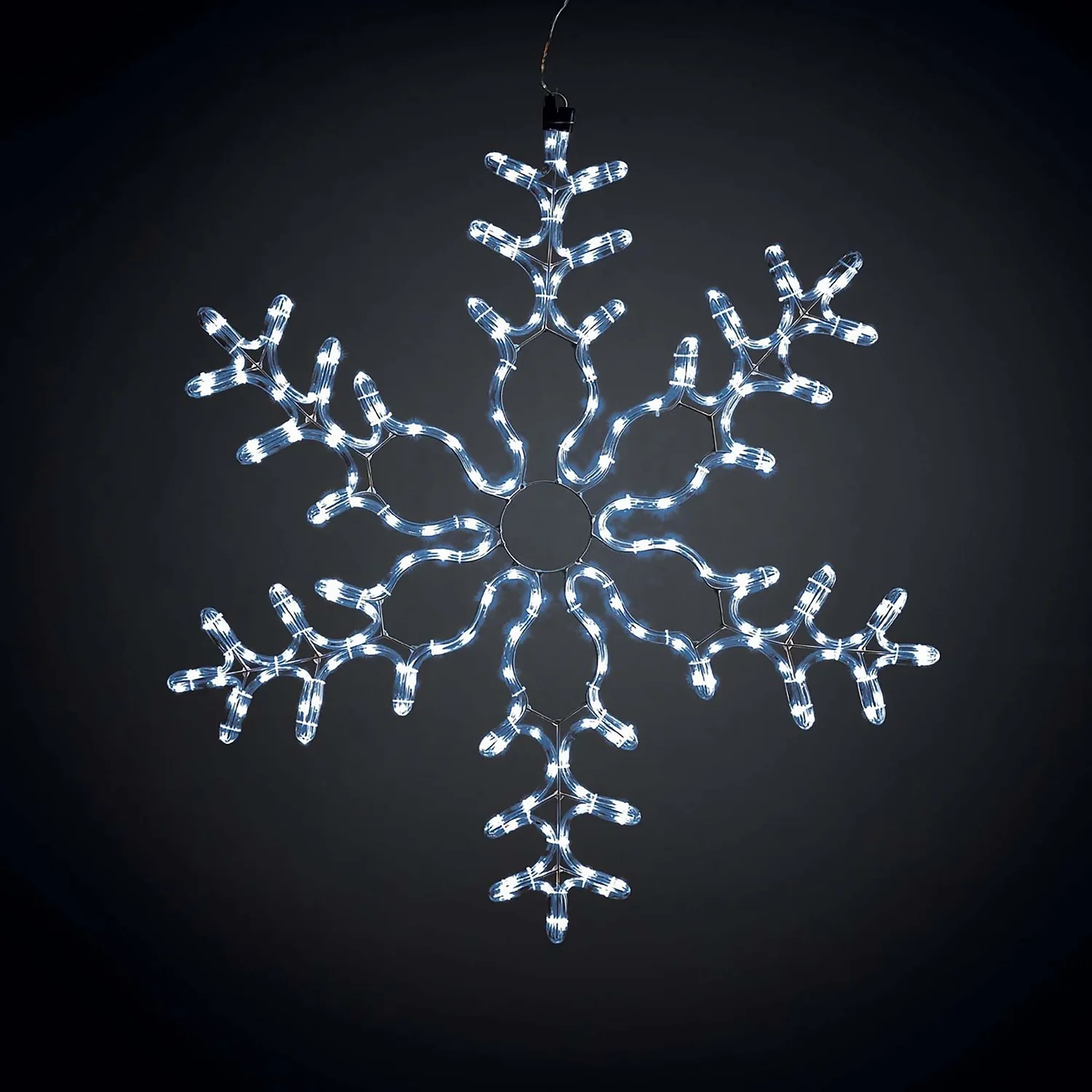 Snowflake Bright White Flashing LED Outdoor Christmas Light Decoration - 90cm 3 Snowflake Bright White Flashing LED Outdoor Christmas Light Decoration - 90cm