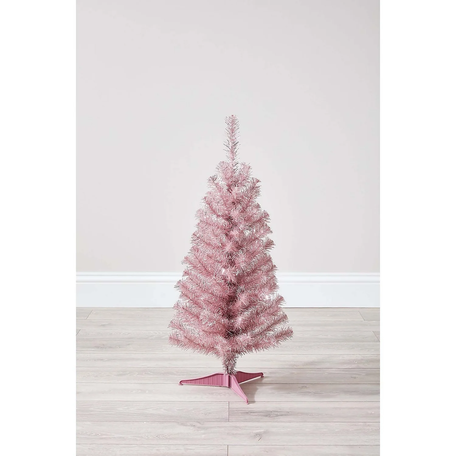 3ft Tinsel Light Pink Christmas Tree 4 3ft Tinsel Light Pink Christmas Tree - Image 2
