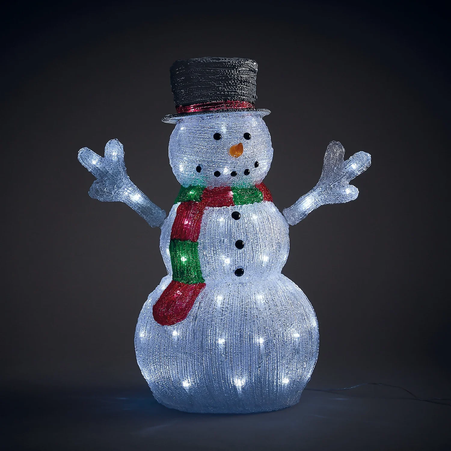 Acrylic LED Snowman 3D Outdoor Christmas Light Decoration - 50cm 3 Acrylic LED Snowman 3D Outdoor Christmas Light Decoration - 50cm