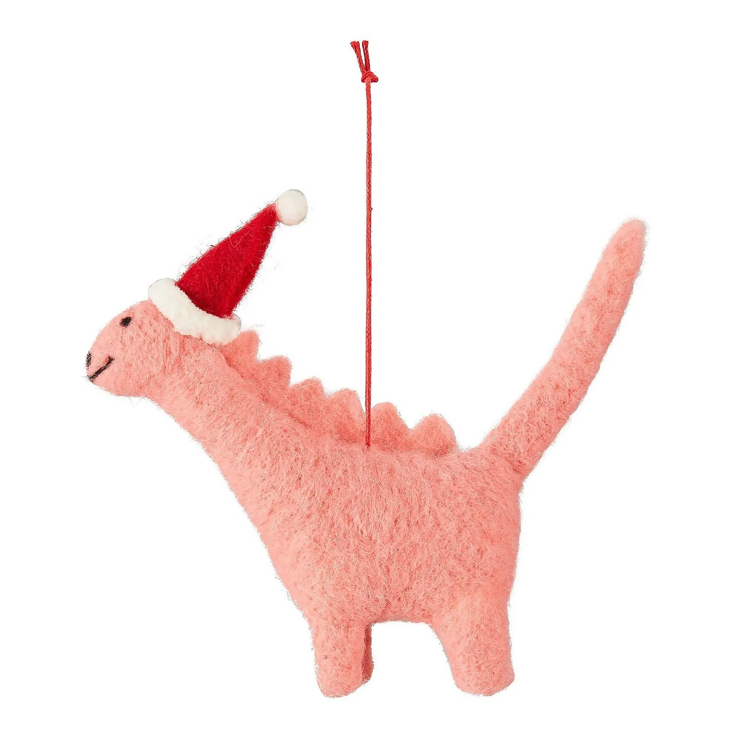 Felt Dinosaur Pink Hanging Christmas Tree Decoration 3 Felt Dinosaur Pink Hanging Christmas Tree Decoration