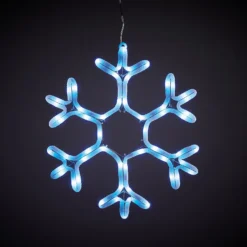 Neon Flashing Snowflake Outdoor Christmas Light Decoration - 34cm