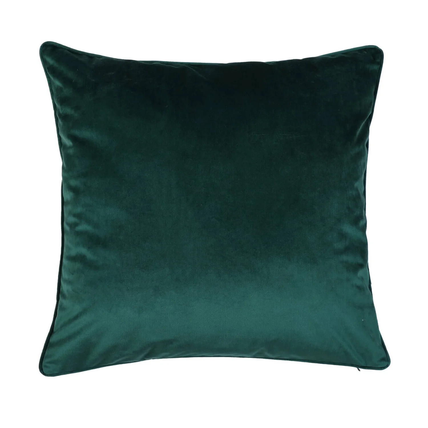 Large Plain Velvet Cushion - Emerald - 58x58cm 3 Large Plain Velvet Cushion - Emerald - 58x58cm