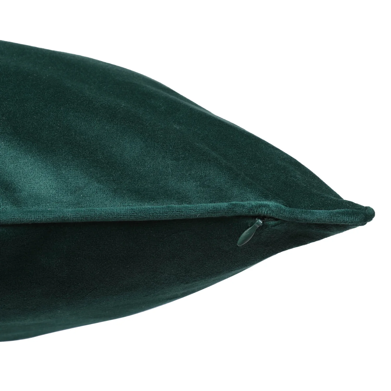 Large Plain Velvet Cushion - Emerald - 58x58cm 5 Large Plain Velvet Cushion - Emerald - 58x58cm - Image 3
