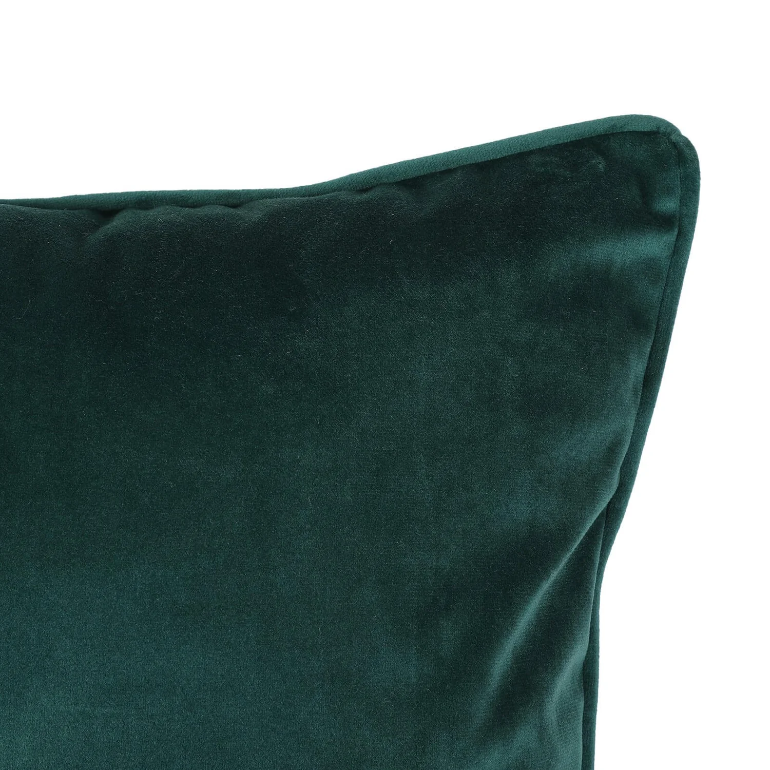 Large Plain Velvet Cushion - Emerald - 58x58cm 4 Large Plain Velvet Cushion - Emerald - 58x58cm - Image 2