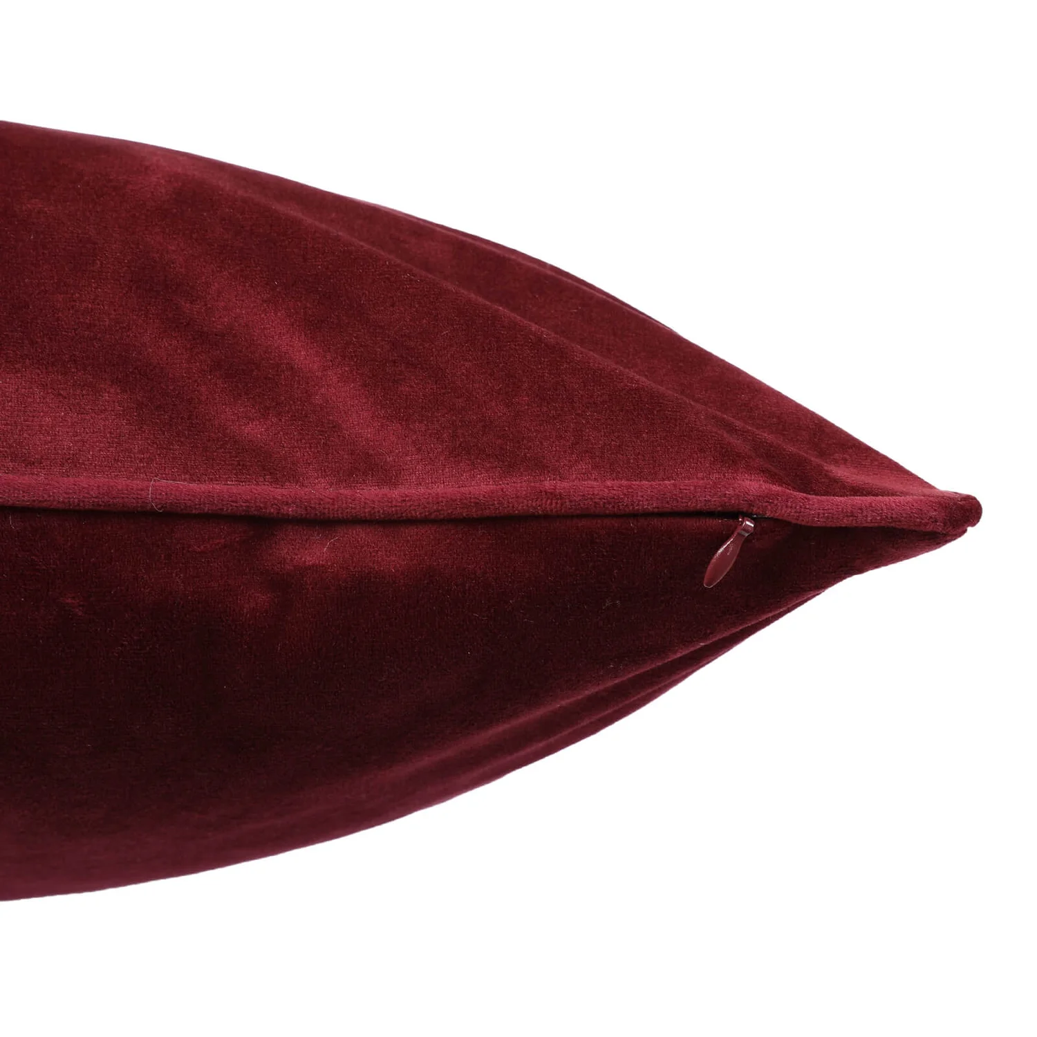 Large Plain Velvet Cushion - Claret - 58x58cm 5 Large Plain Velvet Cushion - Claret - 58x58cm - Image 3