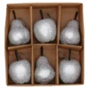 Silver Beaded Pears And Apples Christmas Tree Decorations - Pack Of 6 1 Silver Beaded Pears And Apples Christmas Tree Decorations - Pack Of 6 -NON Outdoor Shop 12839381 1894831898703246