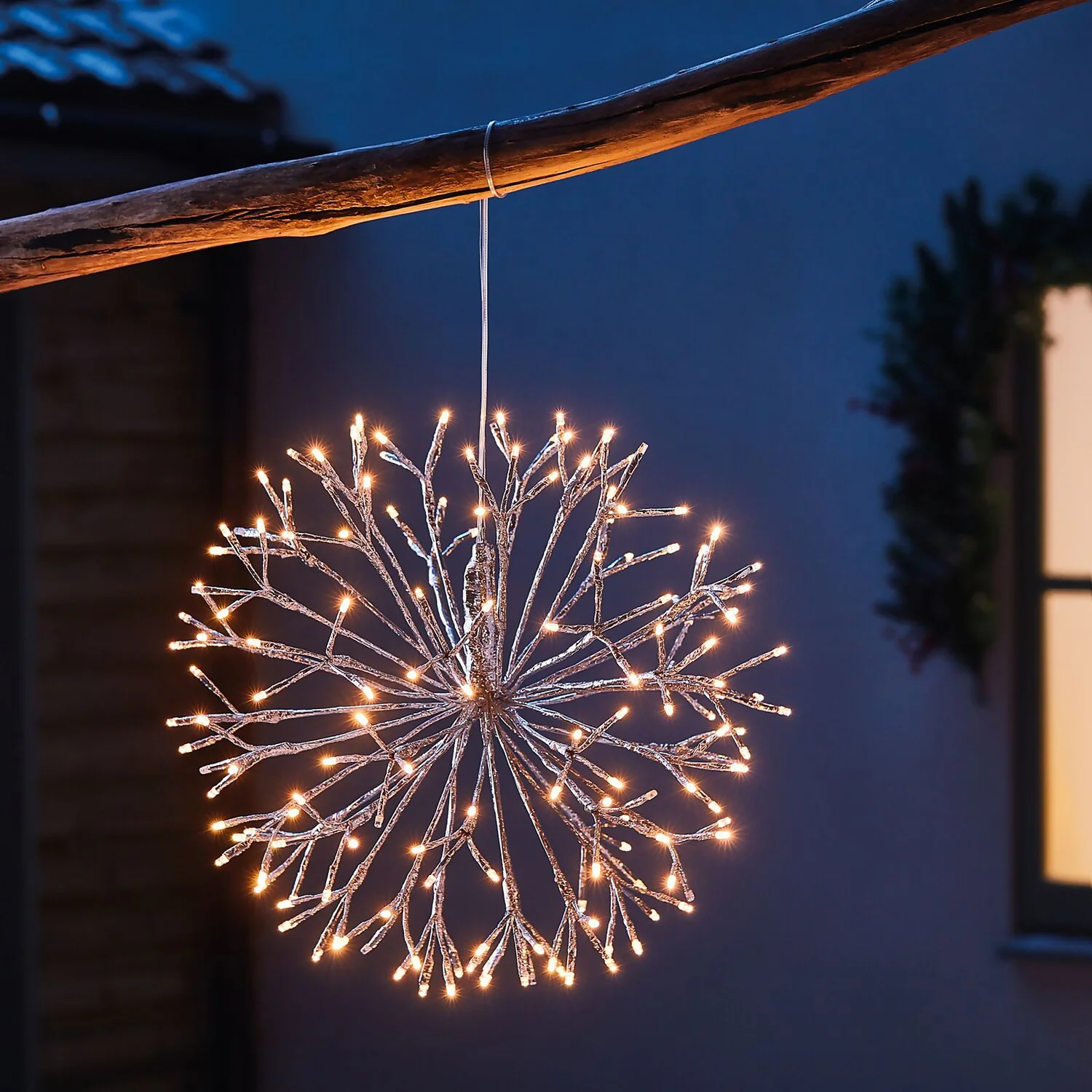 Silver North Star LED Christmas Light Decoration - Small 3 Silver North Star LED Christmas Light Decoration - Small