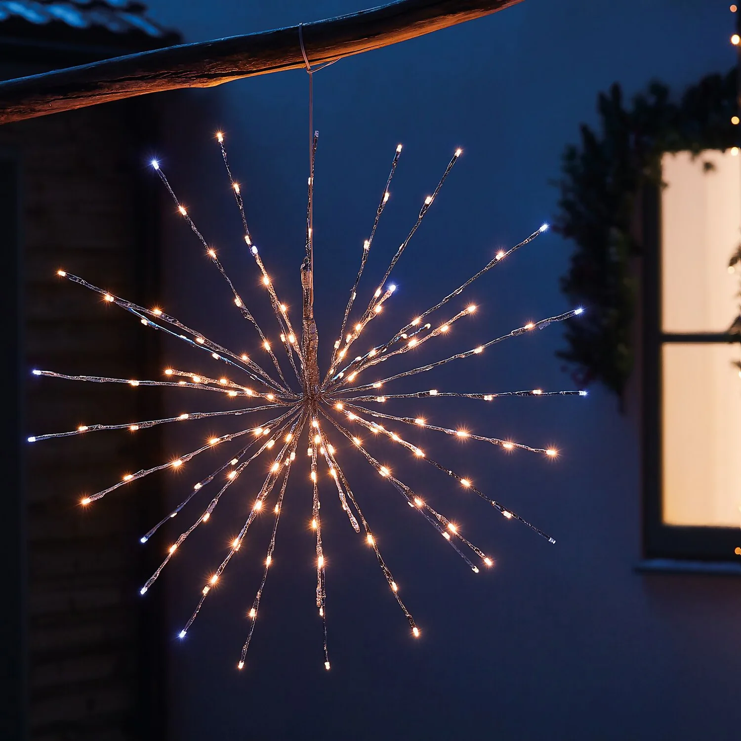 Silver North Star LED Christmas Light Decoration - Large 3 Silver North Star LED Christmas Light Decoration - Large