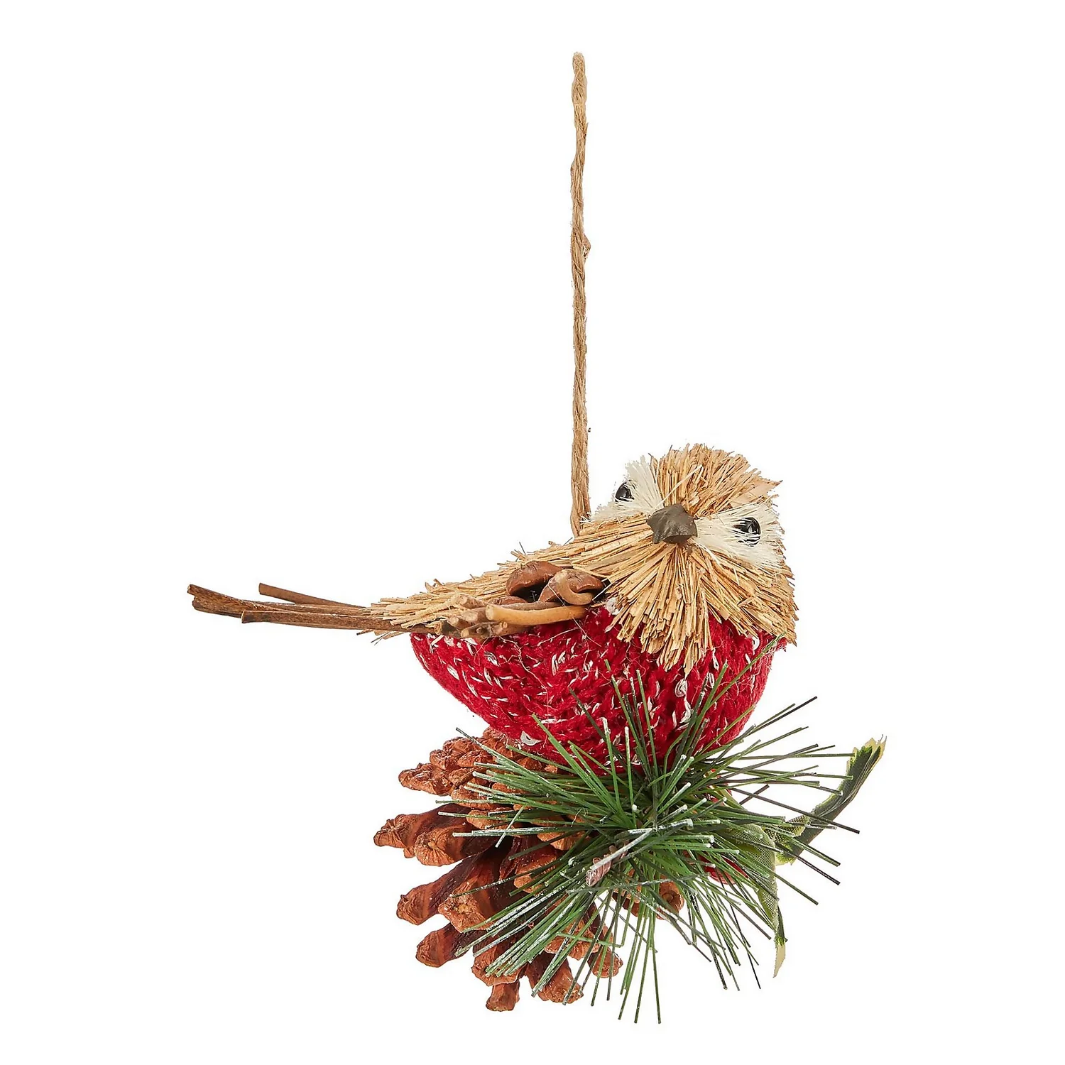 Bristle Robin Hanging Christmas Tree Decoration 3 Bristle Robin Hanging Christmas Tree Decoration