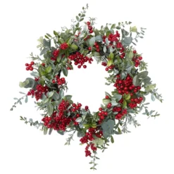 Red Berries Christmas Wreath - 50cm