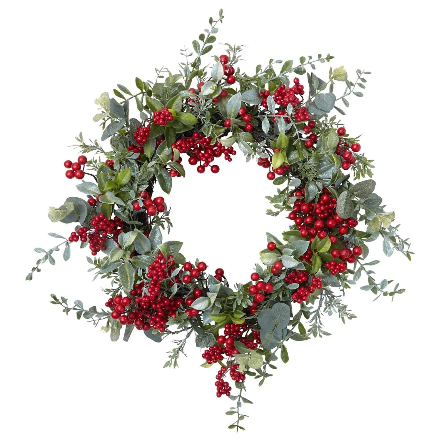Red Berries Christmas Wreath - 50cm 3 Red Berries Christmas Wreath - 50cm