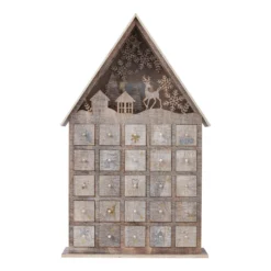 Wooden Light Up Christmas Advent Calendar House (Battery Operated) -NON Outdoor Shop 12839905 1644832956548057