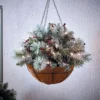 Pre-lit Snowy Christmas Hanging Basket (Battery Operated) -NON Outdoor Shop 12840293 5384987170230427