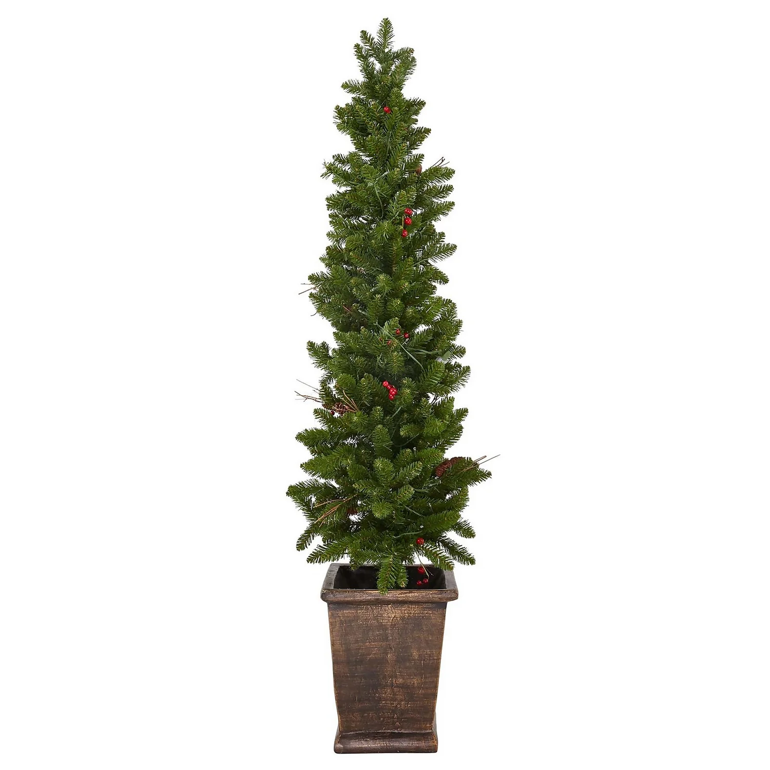 5ft Pre-lit / Pre-Decorated Berries Pot Christmas Tree 5 5ft Pre-lit / Pre-Decorated Berries Pot Christmas Tree - Image 3