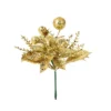Gold Poinsettia Pick - 18cm -NON Outdoor Shop 12840717 1974831967058981