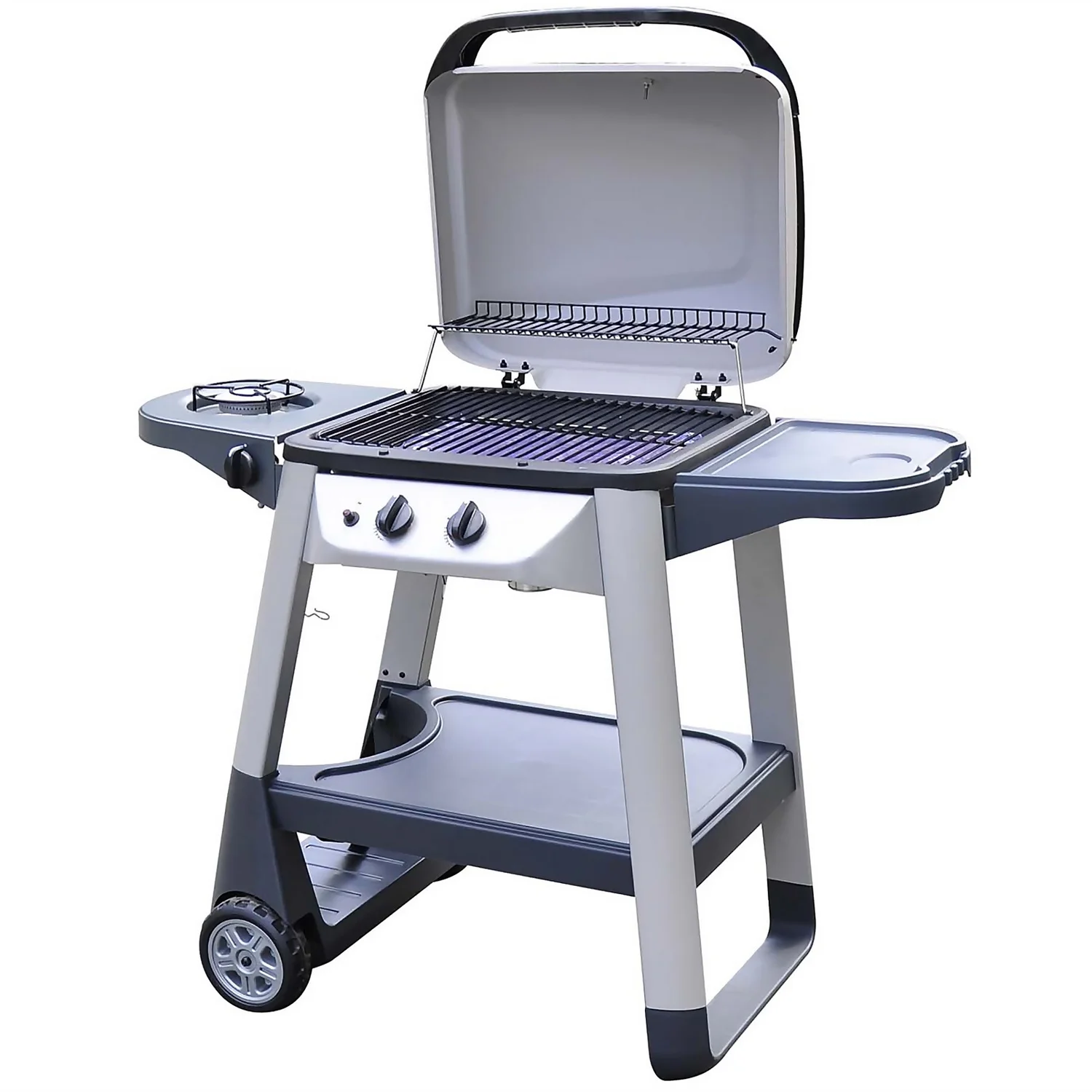 Outback Excel 2 Burner Gas BBQ - Silver & Black 5 Outback Excel 2 Burner Gas BBQ - Silver & Black - Image 3
