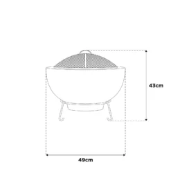 La Hacienda Idris Clay Fire Bowl - Grey 13 La Hacienda Idris Clay Fire Bowl - Grey -NON Outdoor Shop 12881801 4924843389434136
