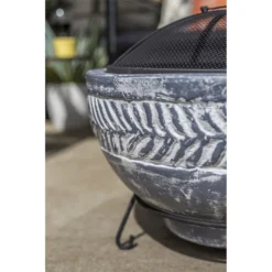 La Hacienda Idris Clay Fire Bowl - Grey 10 La Hacienda Idris Clay Fire Bowl - Grey -NON Outdoor Shop 12881801 5644843389392271