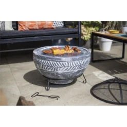La Hacienda Idris Clay Fire Bowl - Grey 12 La Hacienda Idris Clay Fire Bowl - Grey -NON Outdoor Shop 12881801 6224843389419031