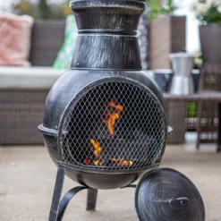 La Hacienda Clifton Steel Chiminea - Pewter 21 La Hacienda Clifton Steel Chiminea - Pewter -NON Outdoor Shop 12883563 1544987156902741