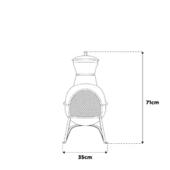 La Hacienda Clifton Steel Chiminea - Pewter 14 La Hacienda Clifton Steel Chiminea - Pewter -NON Outdoor Shop 12883563 1794987156710153