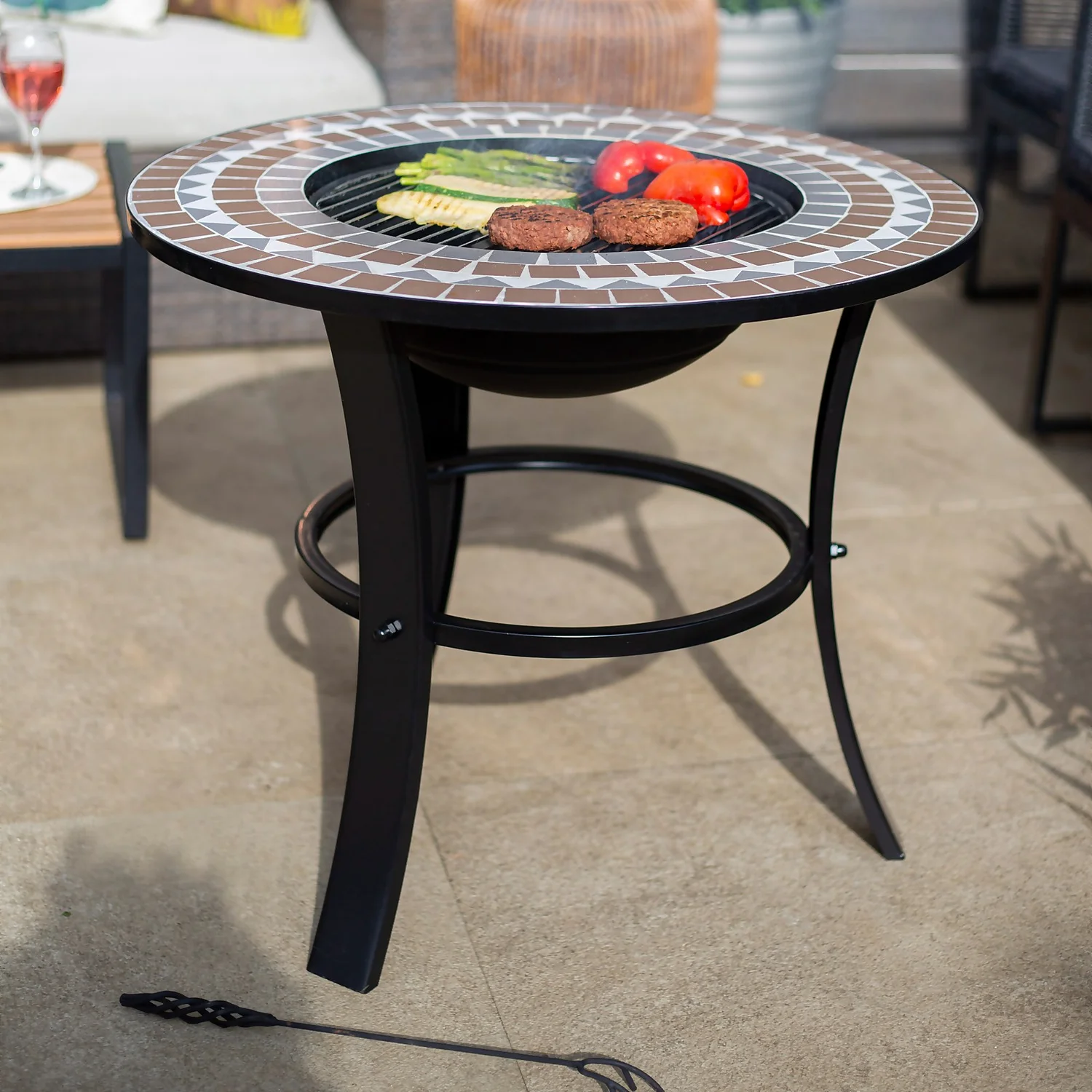 La Hacienda Naxos Fire Pit With Mosaic Surround 10 La Hacienda Naxos Fire Pit With Mosaic Surround - Image 8