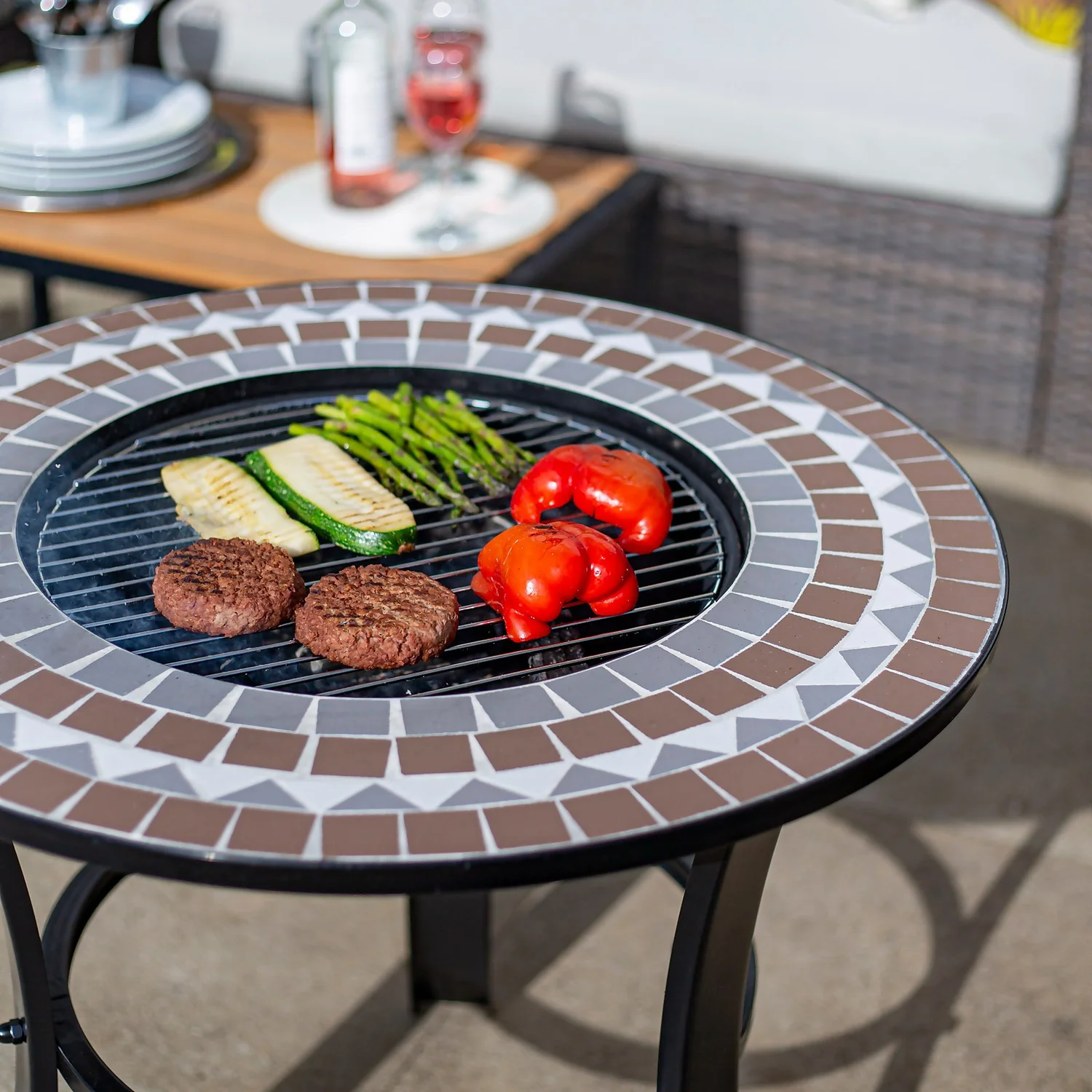 La Hacienda Naxos Fire Pit With Mosaic Surround 11 La Hacienda Naxos Fire Pit With Mosaic Surround - Image 9