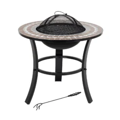 La Hacienda Naxos Fire Pit With Mosaic Surround