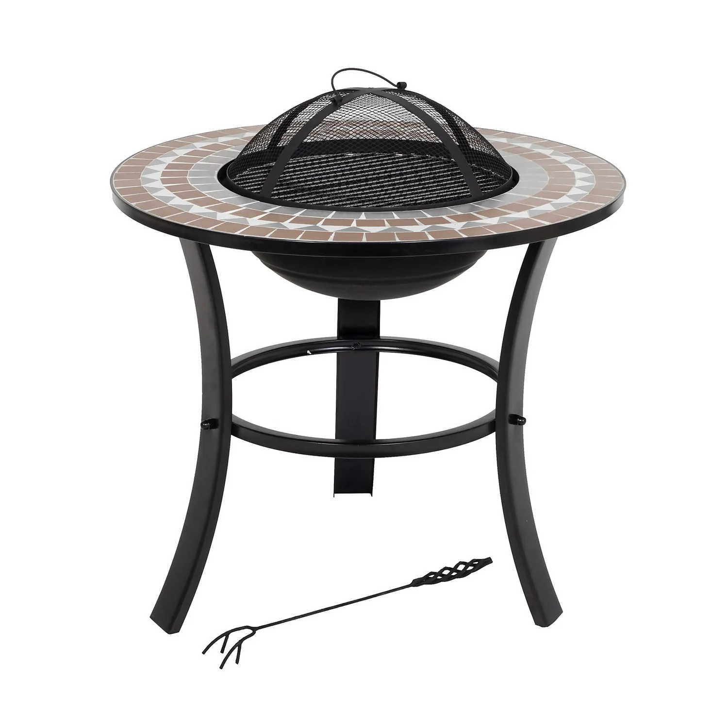 La Hacienda Naxos Fire Pit With Mosaic Surround 3 La Hacienda Naxos Fire Pit With Mosaic Surround