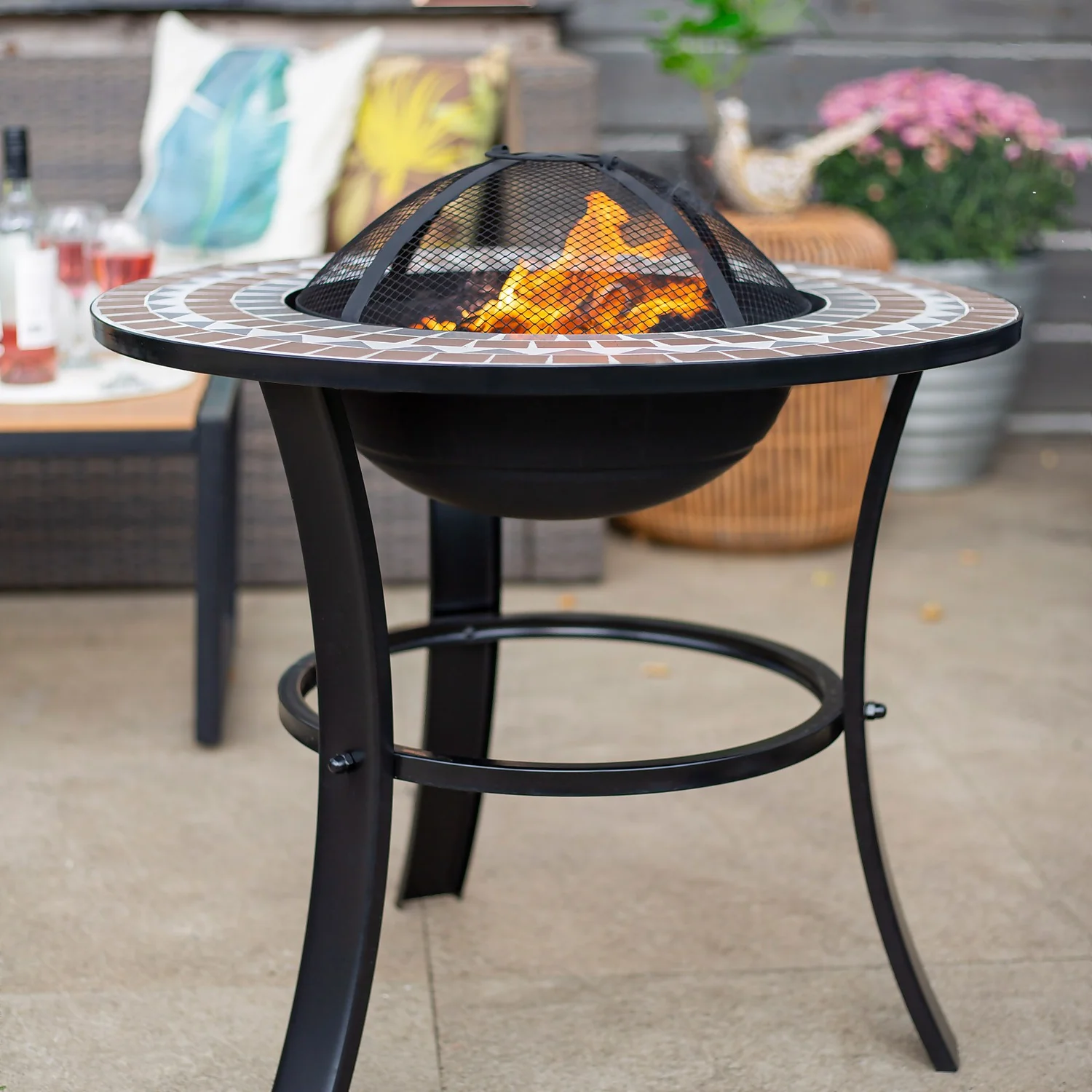 La Hacienda Naxos Fire Pit With Mosaic Surround 8 La Hacienda Naxos Fire Pit With Mosaic Surround - Image 6