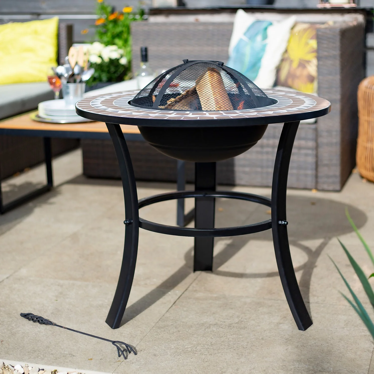 La Hacienda Naxos Fire Pit With Mosaic Surround 9 La Hacienda Naxos Fire Pit With Mosaic Surround - Image 7