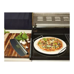 BBQ Pizza Stone With Stand And Cutter 7 BBQ Pizza Stone With Stand And Cutter -NON Outdoor Shop 12884201 2534843338122889