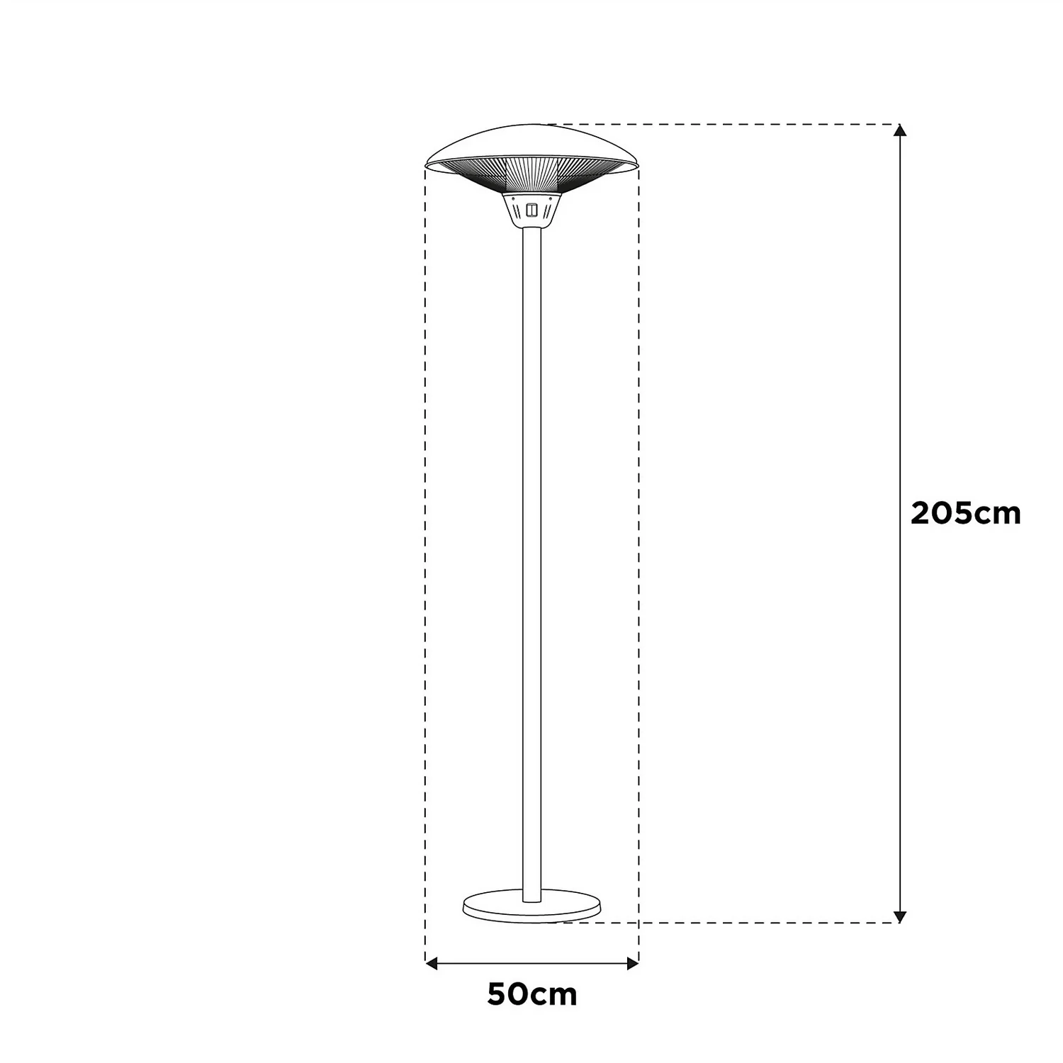 La Hacienda Lume 2100w Halogen Free Standing Heater 11 La Hacienda Lume 2100w Halogen Free Standing Heater - Image 9