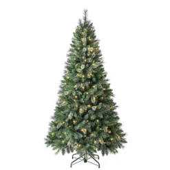 7ft Beauly Pine Pre-lit Artificial Christmas Tree