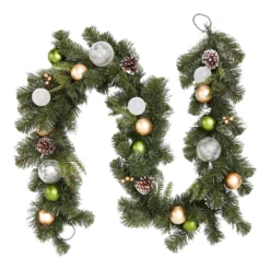 Bauble & Pinecone Christmas Garland - 210cm