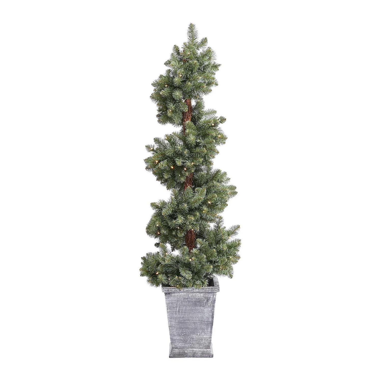 5ft Spiral Pre-lit Potted Christmas Tree 3 5ft Spiral Pre-lit Potted Christmas Tree