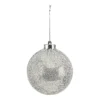 Silver Mesh-Wrapped Christmas Tree Bauble 2 Silver Mesh-Wrapped Christmas Tree Bauble -NON Outdoor Shop 12919373 1794884030650619
