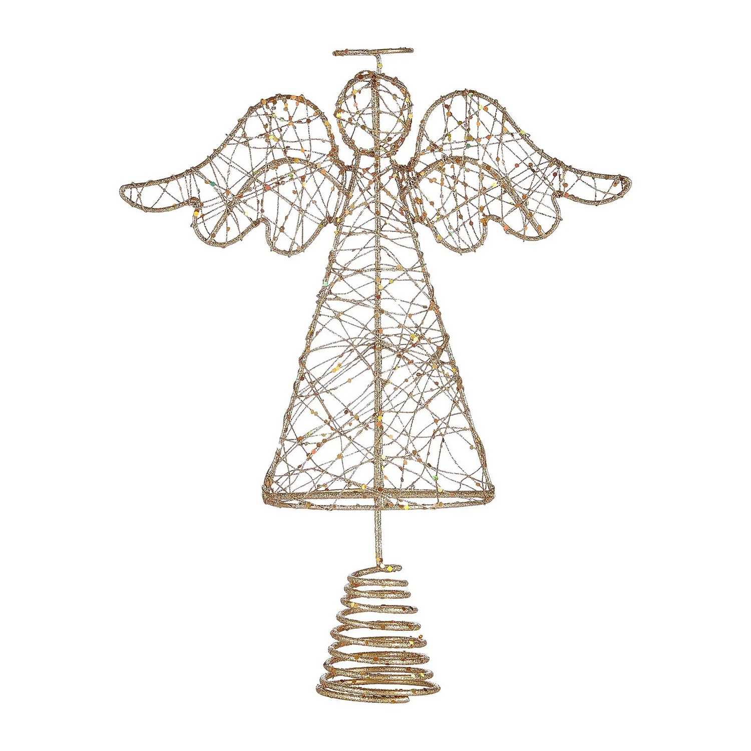 Gold Glitter Angel Christmas Tree Topper 3 Gold Glitter Angel Christmas Tree Topper