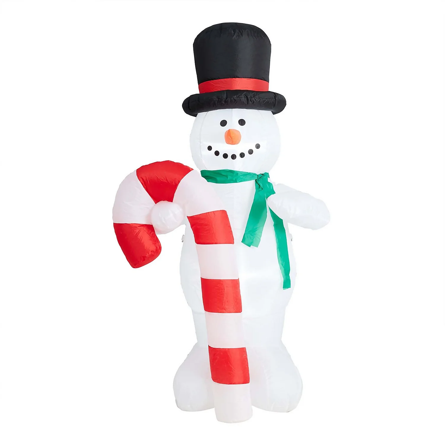 6ft Snowman With Candy Cane Christmas Inflatable 4 6ft Snowman With Candy Cane Christmas Inflatable - Image 2