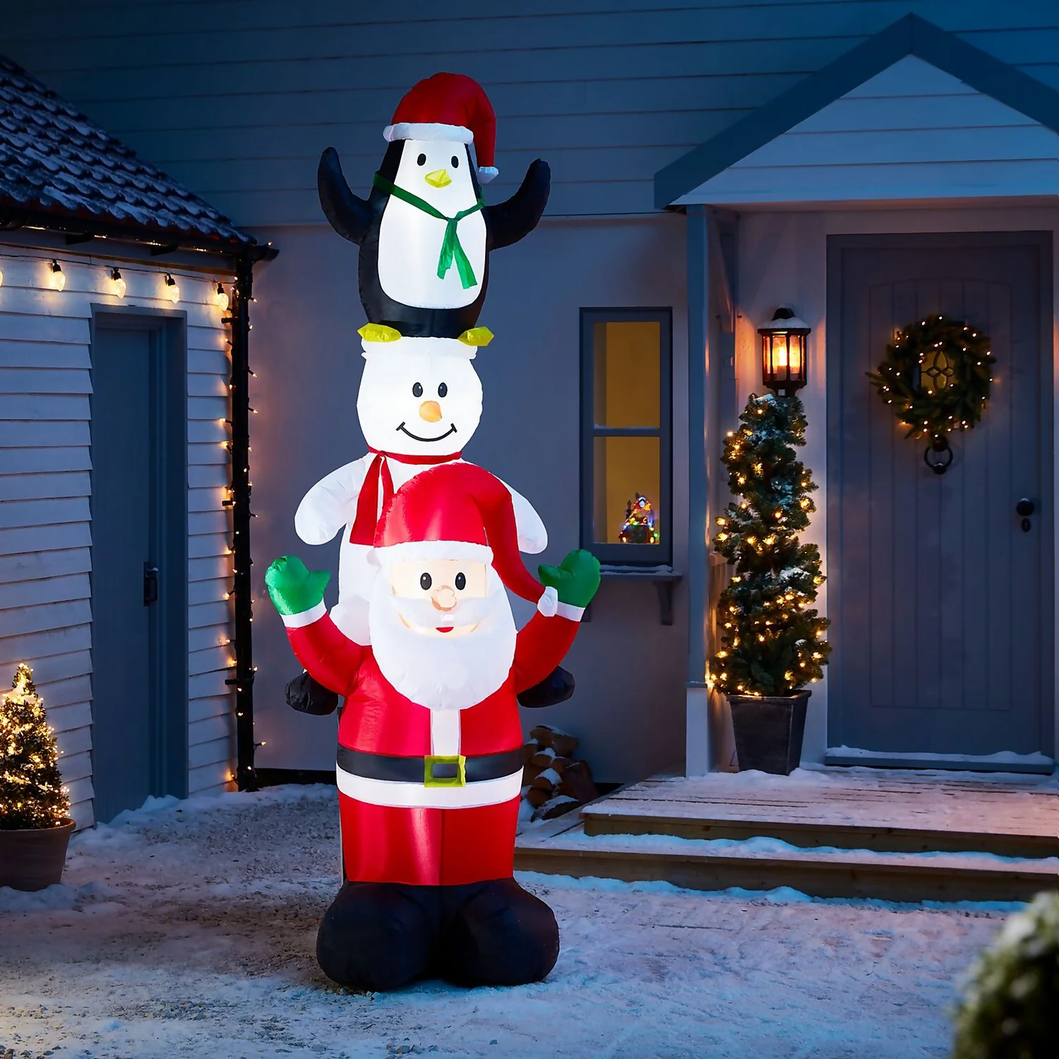 9ft Santa And Friends Christmas Inflatable 3 9ft Santa And Friends Christmas Inflatable