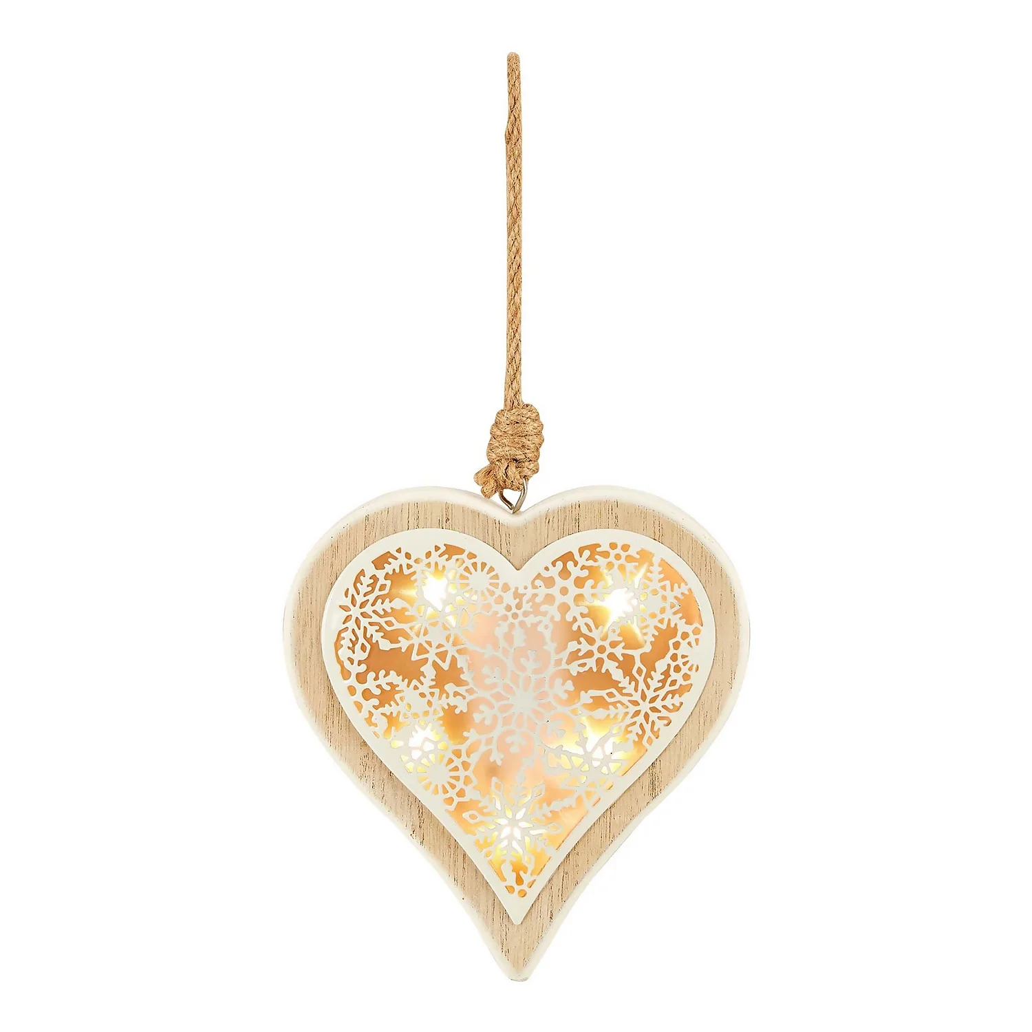 Hanging Heart Christmas Tree Decoration (Battery Operated) 3 Hanging Heart Christmas Tree Decoration (Battery Operated)