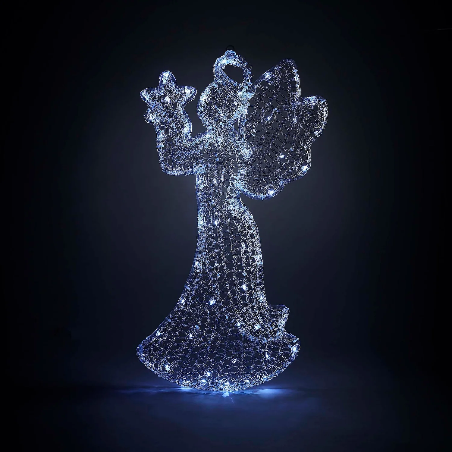 Angel Spun Acrylic LED Christmas Light Decoration - 60cm 3 Angel Spun Acrylic LED Christmas Light Decoration - 60cm