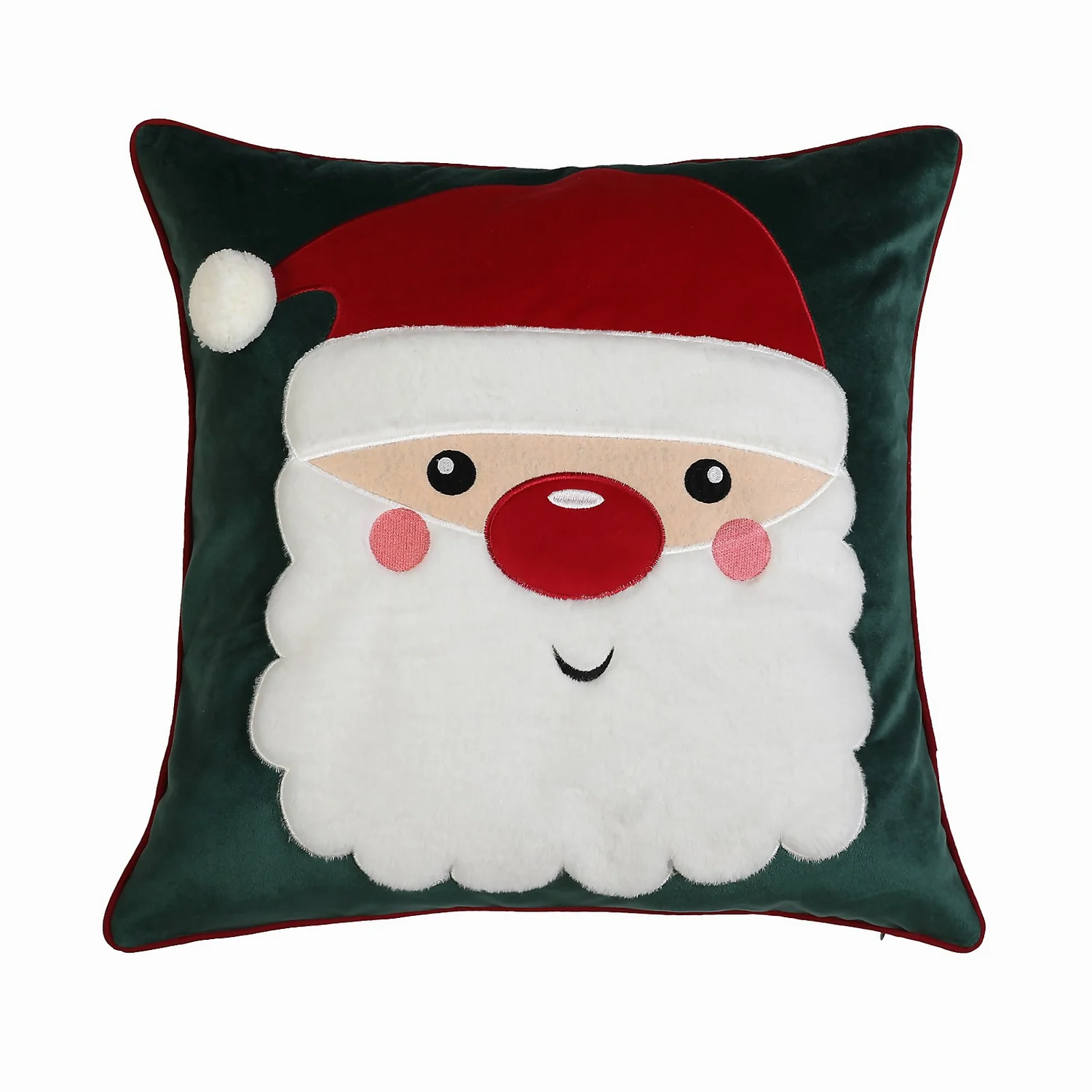 Father Christmas Cushion - Forest Green - 45x45cm 3 Father Christmas Cushion - Forest Green - 45x45cm