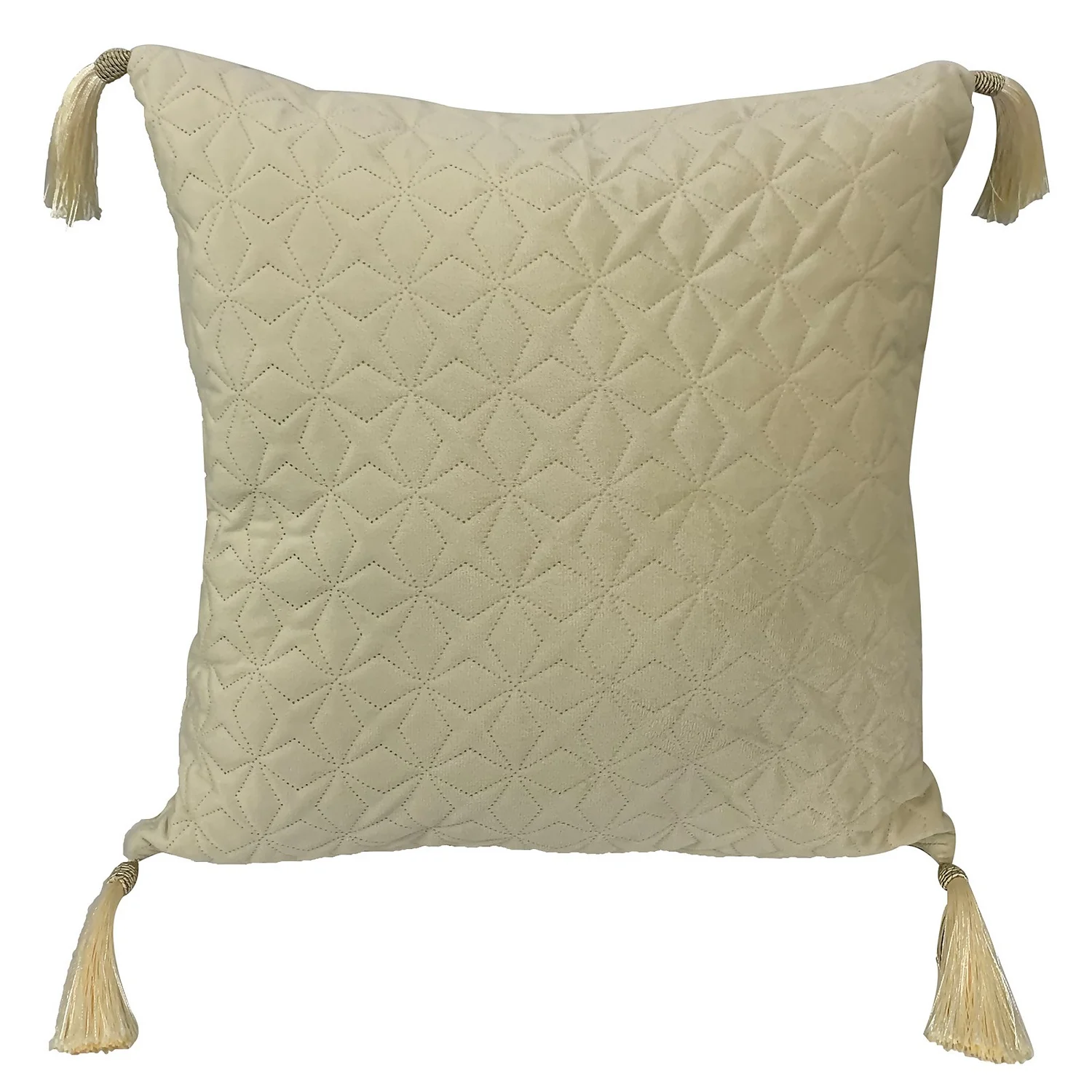 Star Quilted Cushion - Champagne - 43x43cm 3 Star Quilted Cushion - Champagne - 43x43cm
